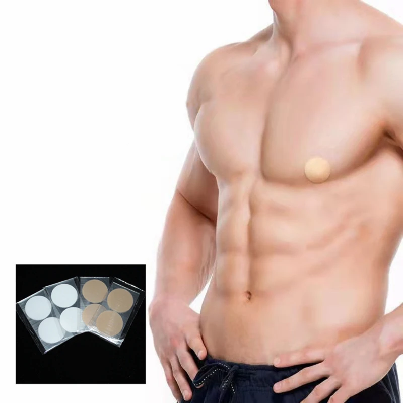 200pcs Nylon Pad Sticker Increase Men\'s Chest Muscle Chest Stickers Male Soft Shaper Nylon Chest Pad