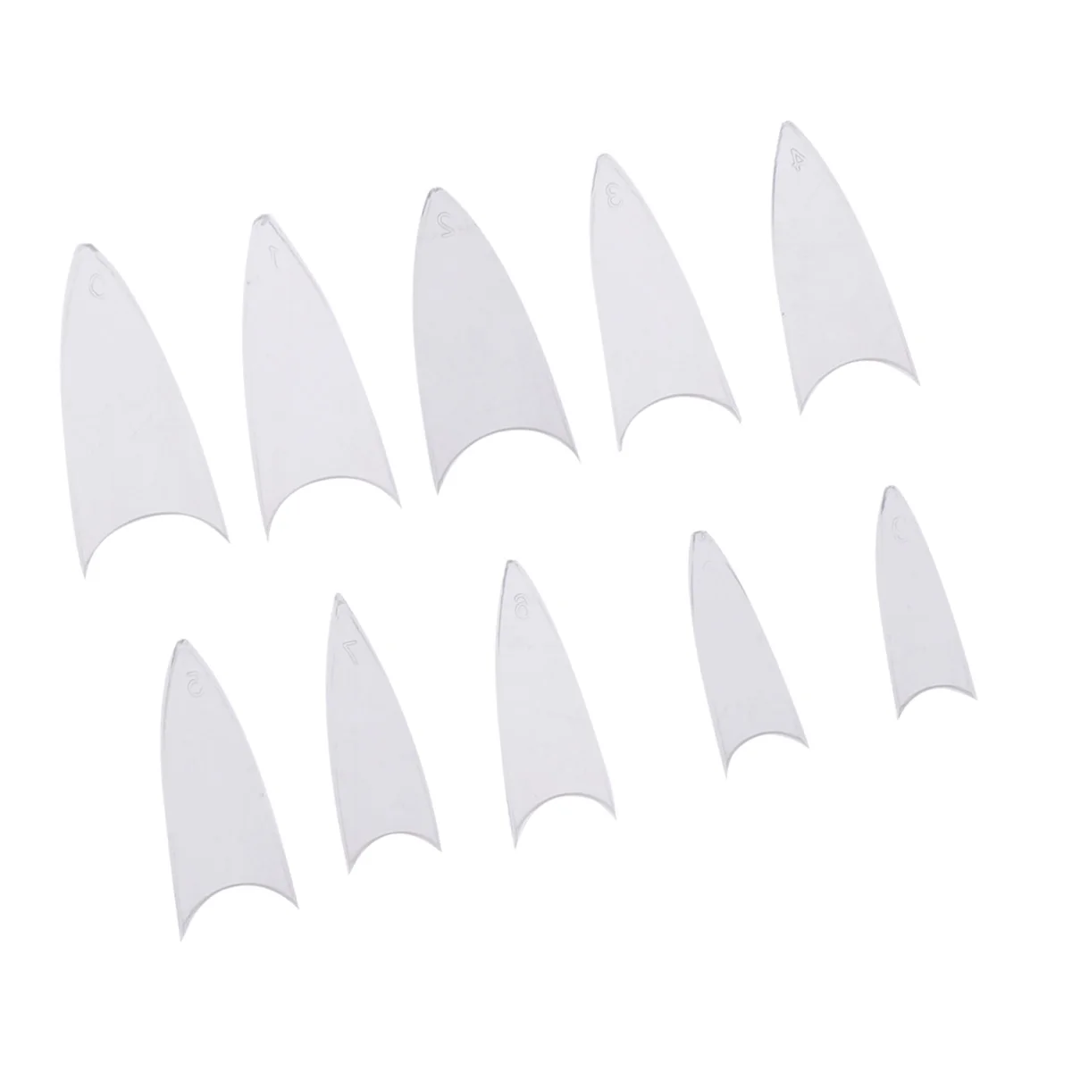500 stks Sharp Fake Tips Clear Cuspate Vorm Voor Nail Art Acryl Gel Kunstnagels Duurzame Transparante Nagelbenodigdheden