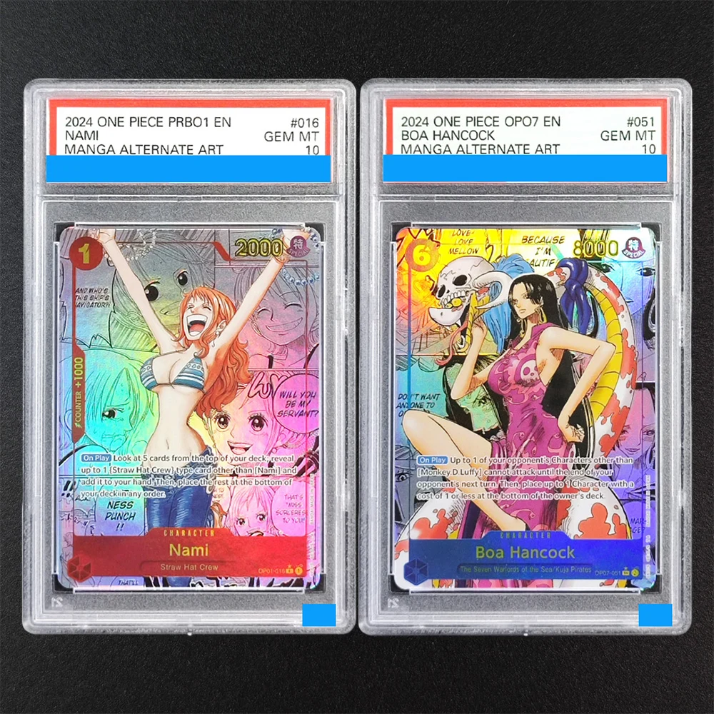 

DIY OTCG Rating Card English Nami OP01-016 Boa Hancock OP07-051 Manga Alternate Art One Piece 10Points Game Card Toy Gift