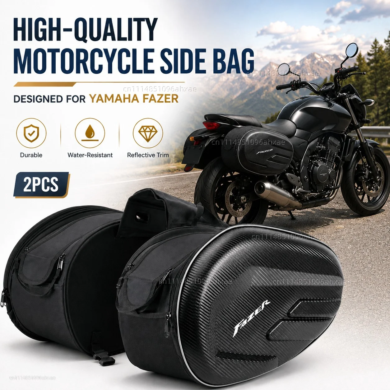

For Yamaha FZ1 FAZER FZ6 FZ6R FZ8 FAZER FZ750 FZR1000 2PCS Motorcycle Pannier Bags Luggage Saddle Bags Side Storage Fork Travel