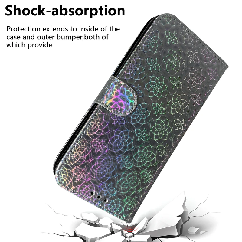 Custodia in pelle glitterata per Xiaomi Redmi Note 11 10 9 8 12 Pro Plus 5G 8T 7 12S 11S 10S 9S 9T 10T 9A 9C 10A 10C 12C Flip Case Cover