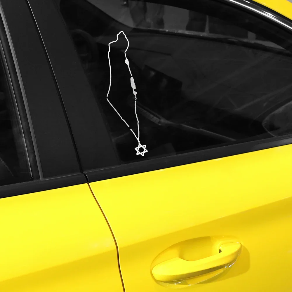 

DIY Israel Map Car Motorcycle Stickers Waterproof Personalize Moto Refective PVC Vinyl Decal Styling Auto Decoration Accessories