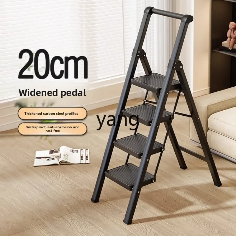 yjq household folding telescopic thickened herringbone ladder indoor multi-functional staircase small ladder stool