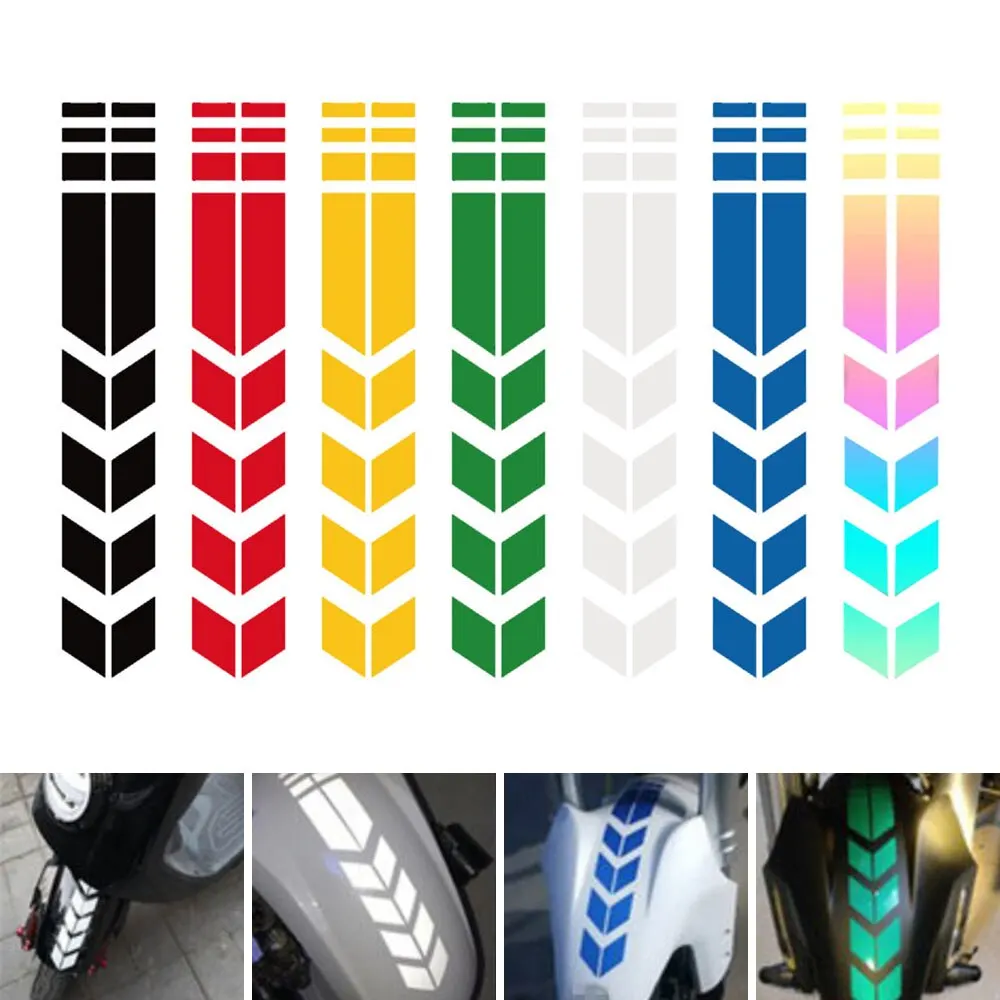 Universal Motorcycle Sticker with Arrows, Flash Paste, Waterproof, Oil Resistant, Reflective Sticker, Motorcycle Tape, Sticker