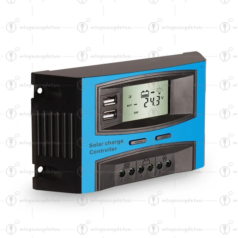 10A PWM Solar Charge Controller, 12V/24V Intelligent PV Controller for Street Light System