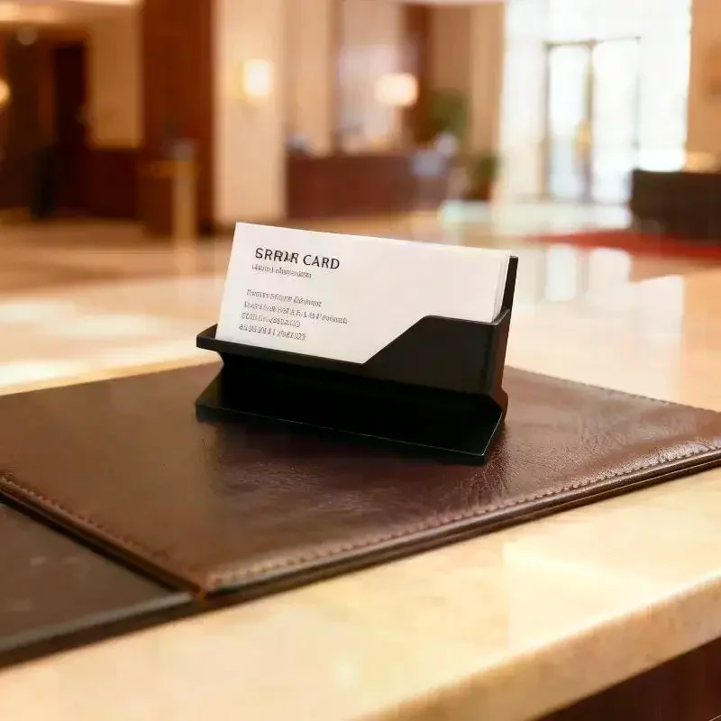 1pc Minimalist Business Card Holder, Plastic Desktop Organizer For Storing And Displaying Your Cards - Suitable For Any Size