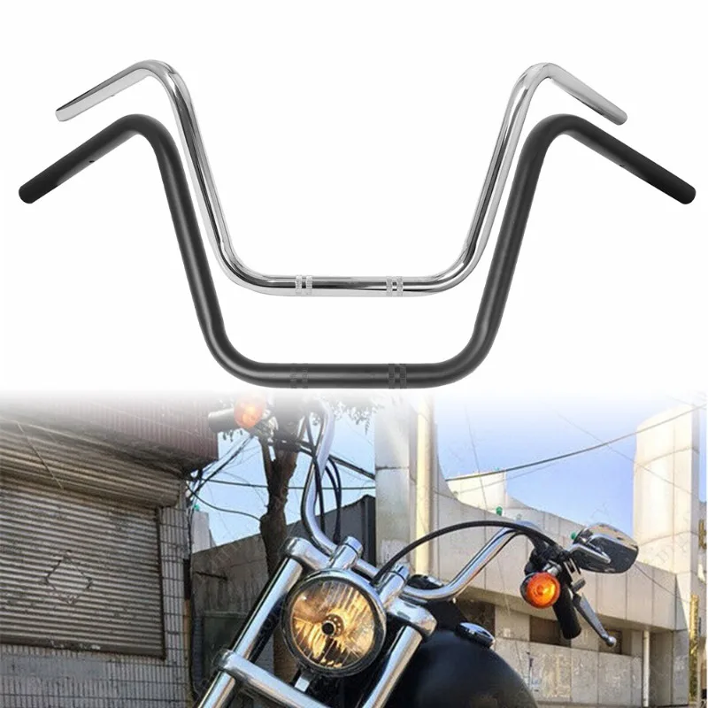 

Motorcycle Handlebar 22mm 25mm Retro Harley Style Cruiser High Riser Bar Custom Modification Handle Bar for Chopper Bobber