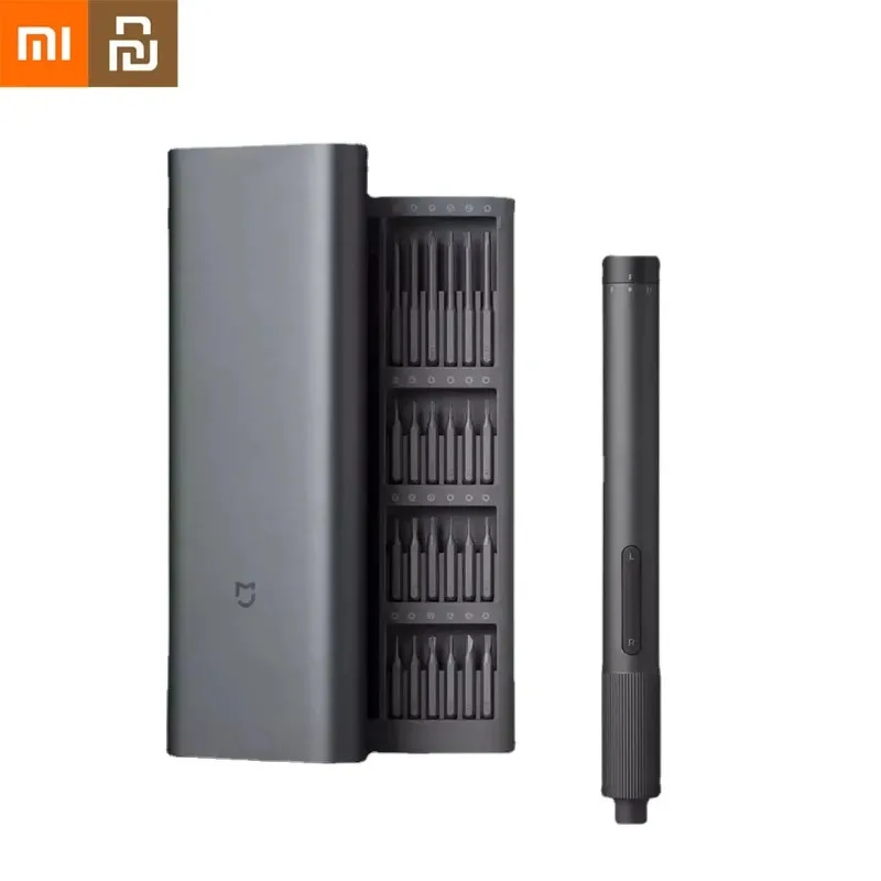 Xiaomi Mijia Electrical Precision Screwdriver Kit 2 Gear Torque 400 Screw Rechargeable Magnetic Aluminum Case Box For Smart Home