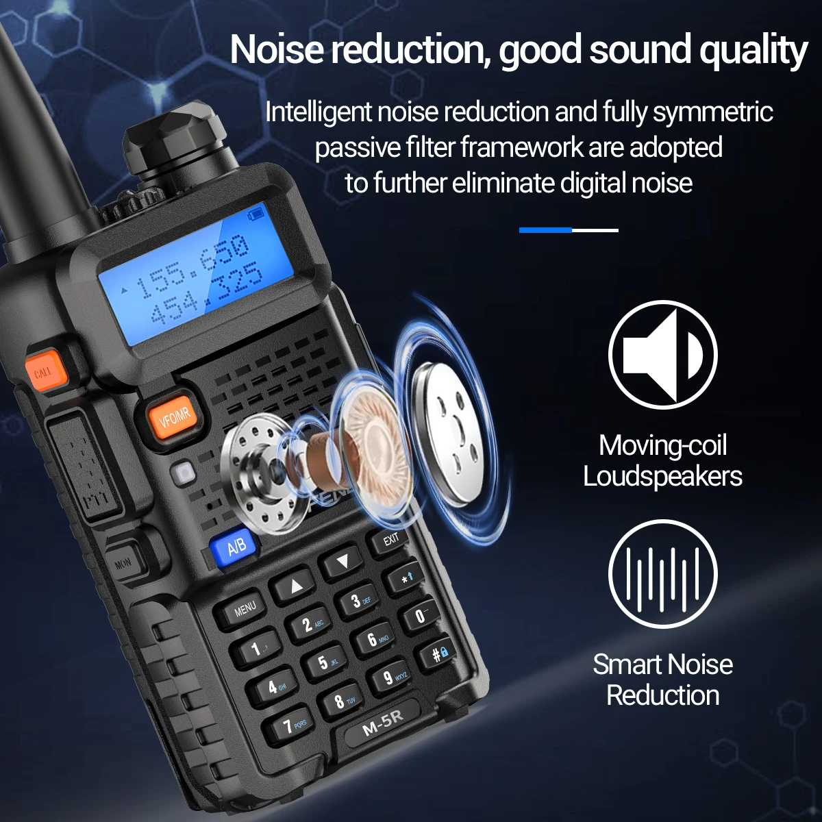 1/2szt Baofeng M-5R Walkie Talkie Pełne pasma Bezprzewodowe kopiowanie częstotliwości Dwukierunkowe radio Ładowarka USB Dalekiego zasięgu Radio Ham dla UV K5 5R