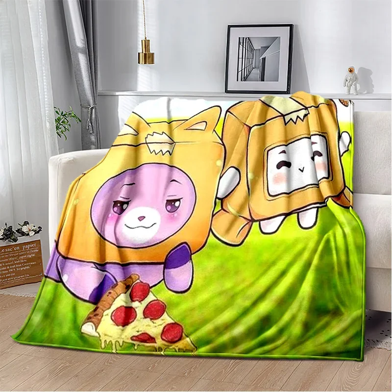 Happy Rocky And Foxy And Boxy Lankybox Soft Plush Blanket,Flannel Blanket Throw Blanket for Living Room Bedroom Bed Sofa Picnic