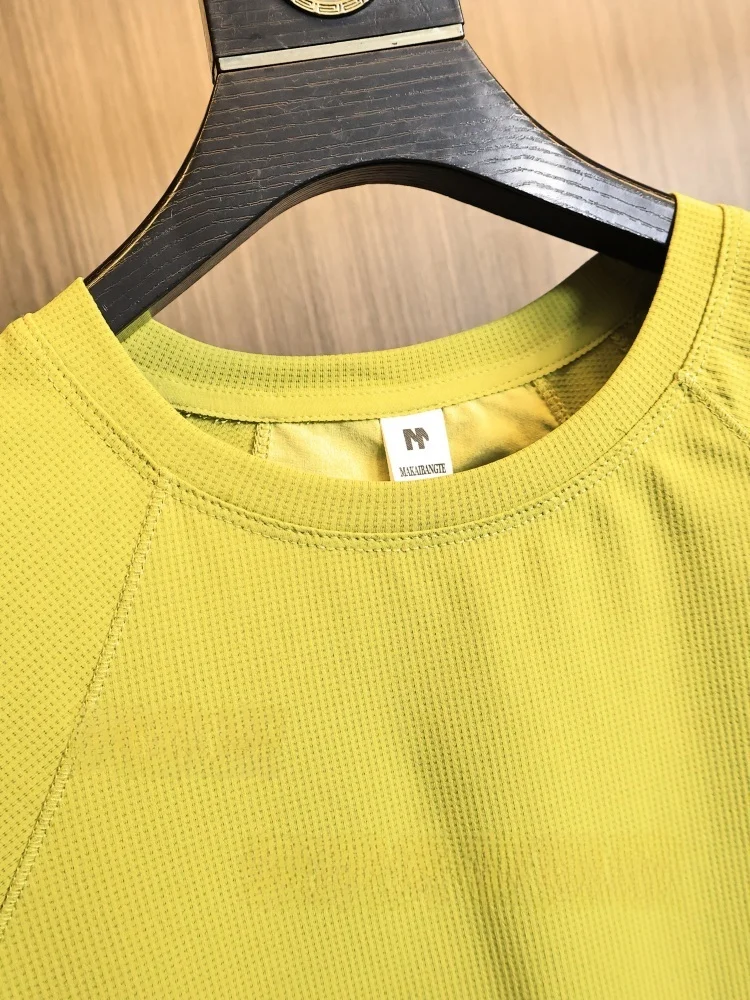 Dragon Scale Series Breathable Quick Dry High Elasticity Moisture Wicking Summer Men's Sporty round Neck Short Sleeve T-shirt