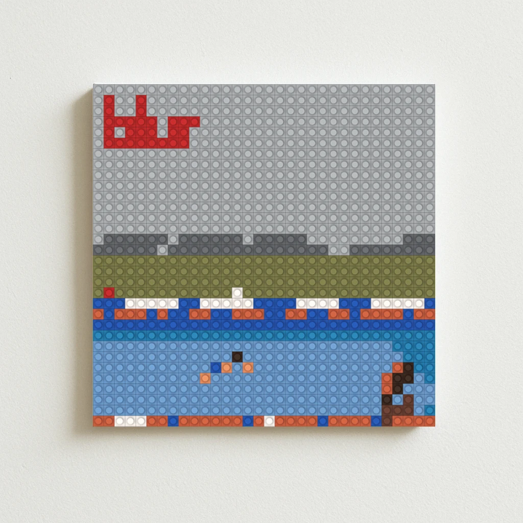 

Конструктор «Пиксель-арт» с обложкой альбома Blur The Ballad Of Darren, для фанатов брит-попа и инди-рока, коллекционный, для декора дома и стен, подарок