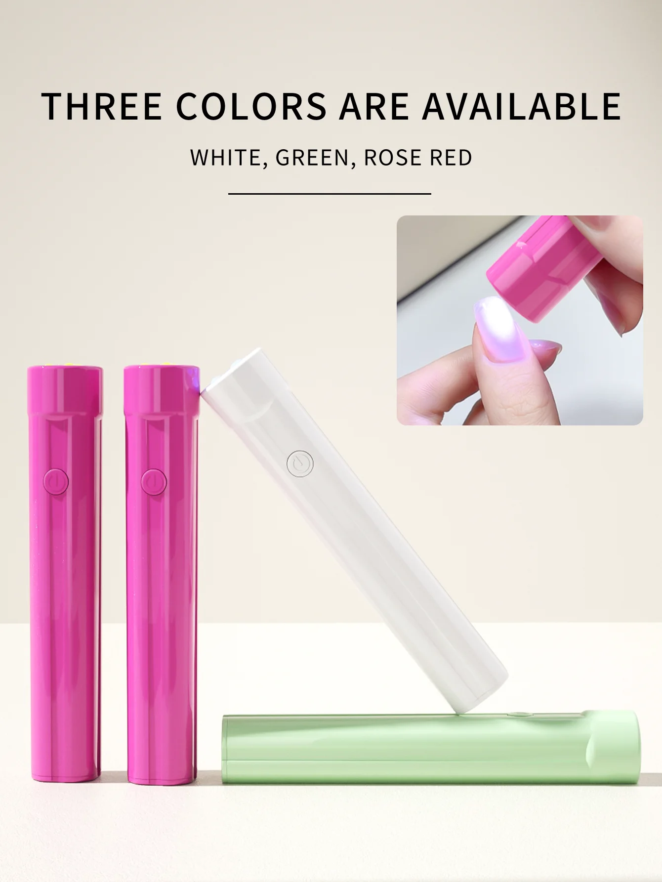 1 قطعة المحمولة مانيكير Led مسمار مصابيح القلم مصابيح مسمار صغيرة للأظافر كاذبة مجفف ضوء آلة تجفيف إصبع واحد لأظافر الأصابع