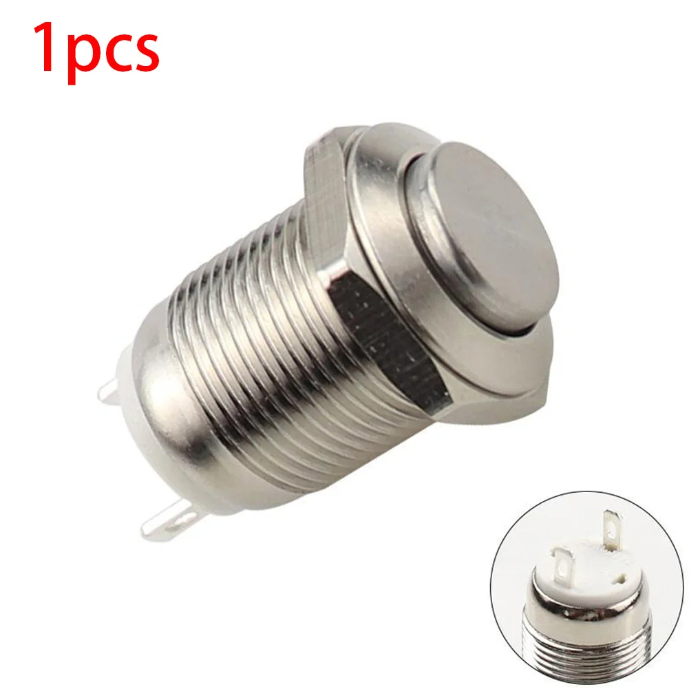 Button Switch Push Button Switch Opening 12mm Waterproof Anti-high Temperature Metal Nickel Plated Brass No Light