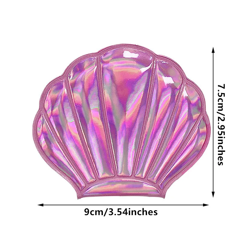 TSHOU569 Schelpvorm make-upspiegel 2x vergrotende spiegel Draagbare make-upijdelheid Opvouwbare laserzakspiegel