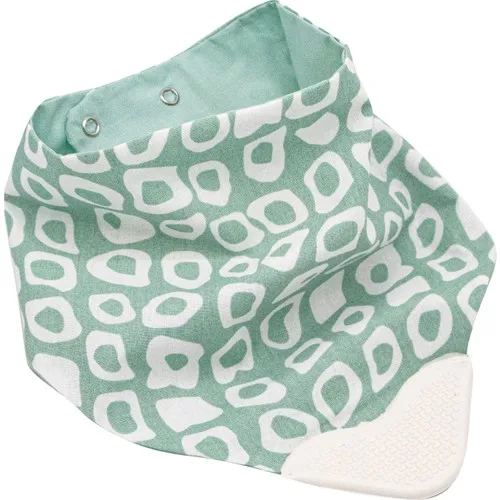 Dental Kaşıyıcılı Poplin Scarf Bib Double-sided cotton poplin fabric and tpu combined with teether scarf bib