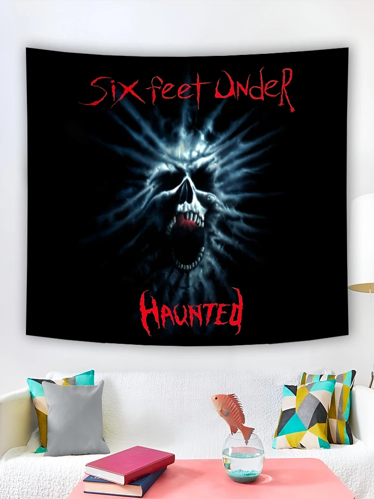 90X150CM 3X5Ft Death/Dark Metal SIX FEET UNDERs Band Flag Polyester Printing Rock Band Banner For Room Decor Tapestry