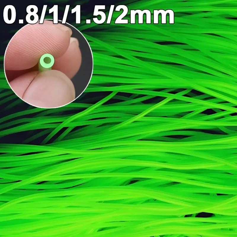 0.8/1/1.5/2mm Luminous Fishing Hose Silicone Anti Rig Tube Tubing Rig Sleeves Deep Sea Fishing Pesca Iscas FIsh Tackle Tools 