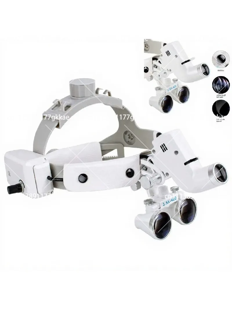 Dental Head Mounted Magnifying Glass with 5W LED Headlamp for Precision Work