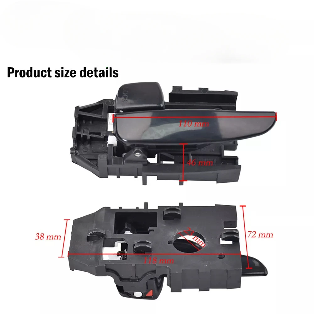 Front after Left Right Car Interior Door Handle Black ABS Handles For Hyundai Elantra 2001 - 2006 826102D000 826202D000 CA AX