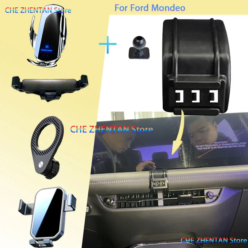 

Автомобильное крепление для Ford Mondeo 2022 2023 2024 2025, держатель для мобильного телефона, вентиляционное отверстие, кронштейн для мобильного телефона, гравитационная подставка, автоаксессуары