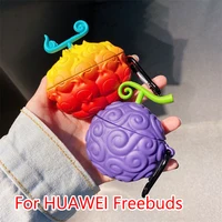 Funda para HUAWEI FreeBuds 6 6i 5 5i 4 4e funda gratis Buds Pro Pro2 Pro3 Pro4 SE3 SE2 protectora FreeClip Devil Fruit dibujos animados