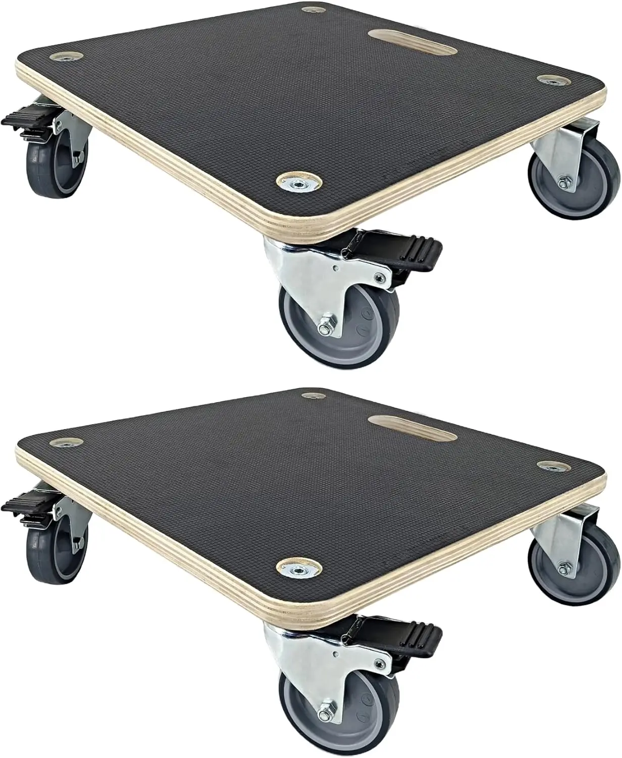 Heavy Duty Wooden Furniture Dolly with 4 Silent Wheels, 1100 lbs Capacity, 2-Pack for Easy Moving