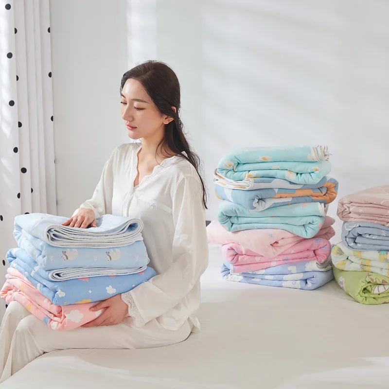 Cute style cotton spun towel is made by multifunctional blanket 1pc 90/120/150/180/200cm multifunctional machine washable water