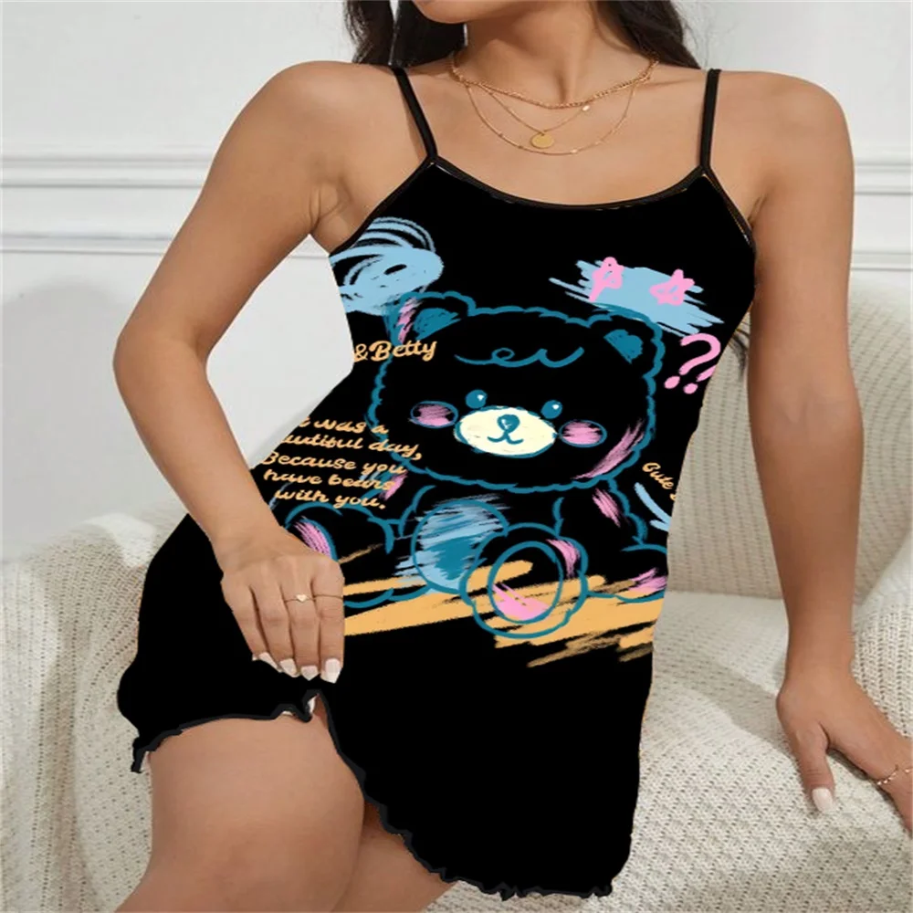 

Lovely Nightgowns Disney Sleepwear for Women and Sexy Nightwear Women Romantic Lingeries Nighty New Dresses D/party Minnie 2024