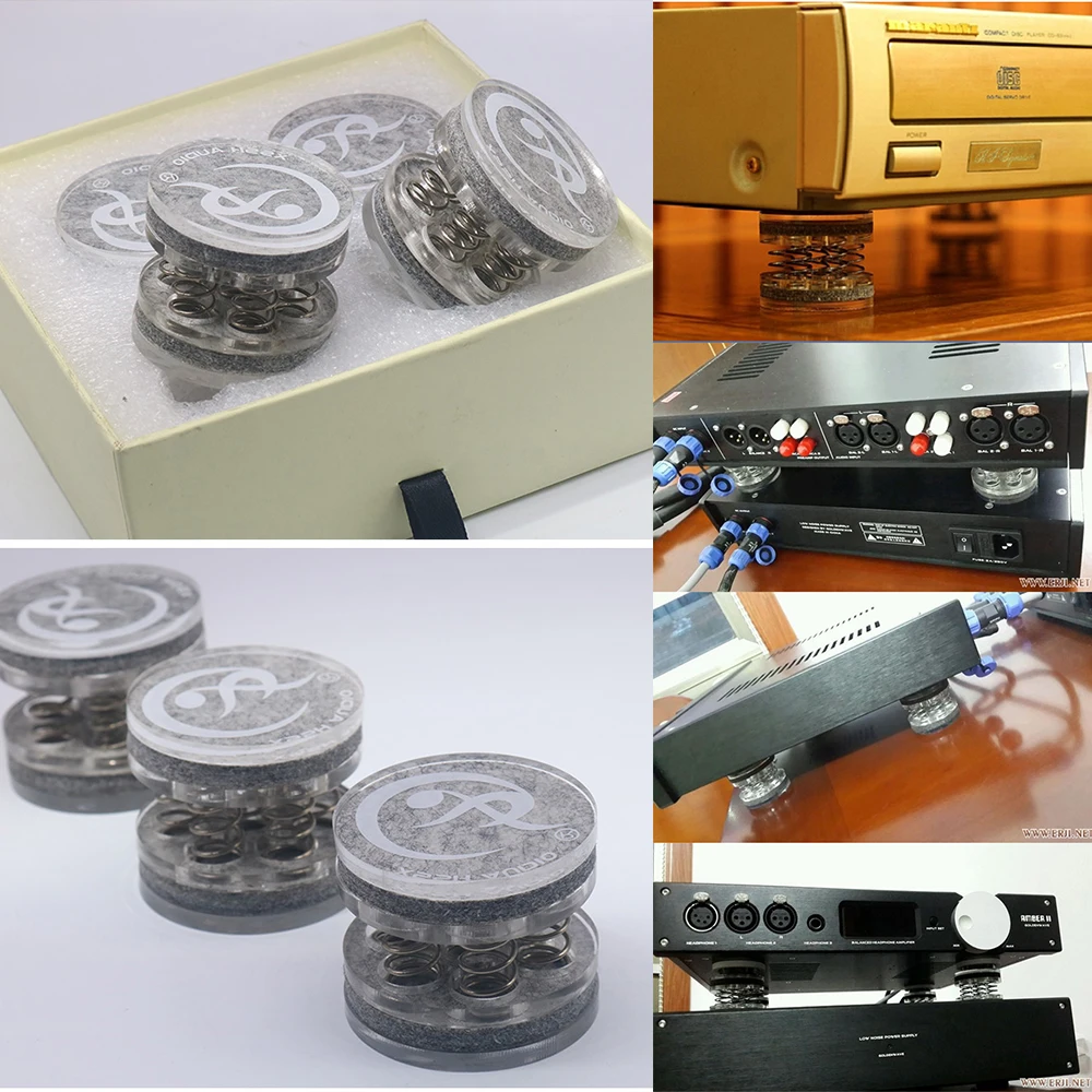 4 pz/8 pz XSSH Audiophile shock spikes molla smorzamento pad HIFI audio Stand piedi altoparlante spike audio CD amplificatore foot pad