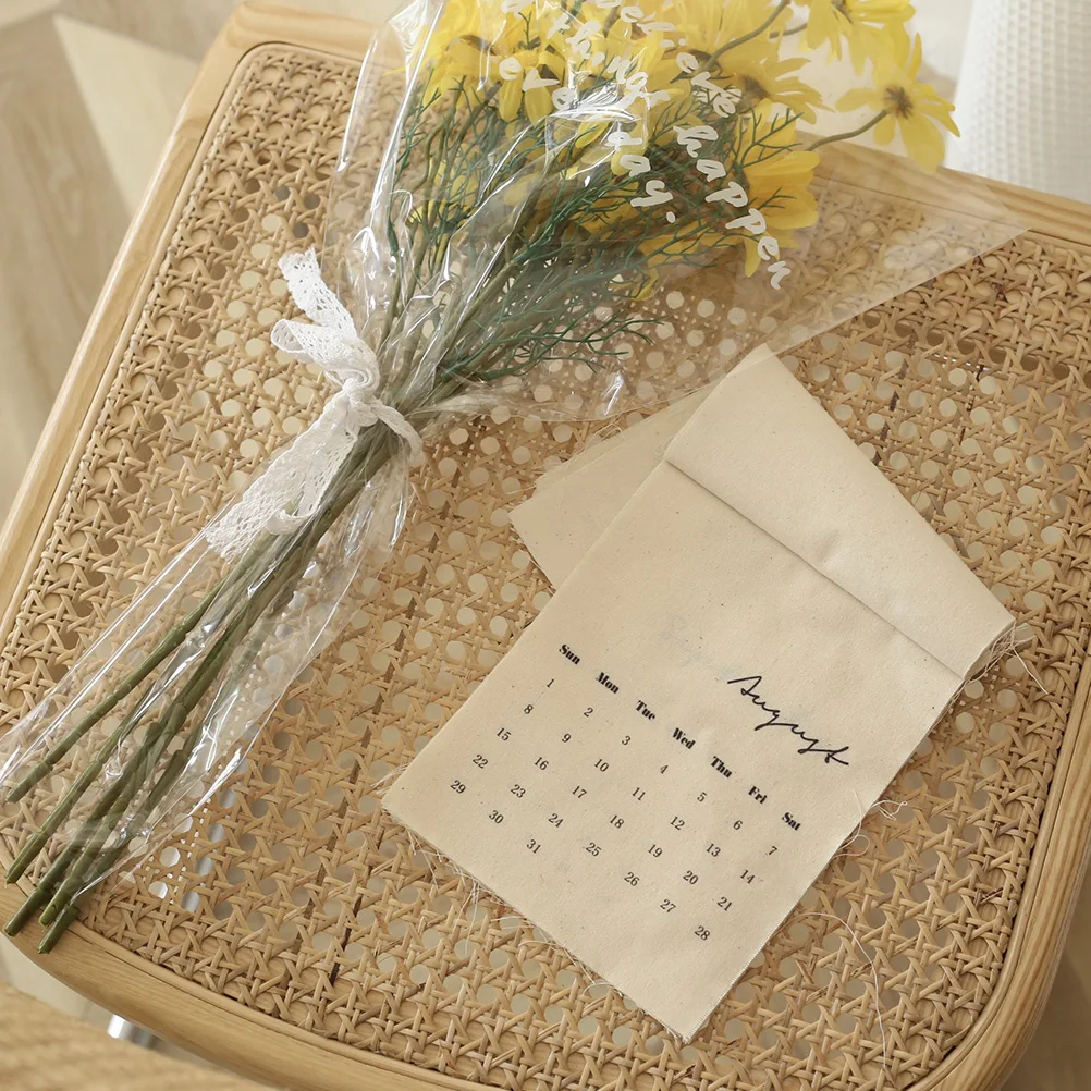 

12 Months Cotton Cloth Calendar 2023 Wall Decor Retro Style Easy to Hang Home Office Gift Modern Minimalist Design