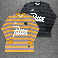 2026ss PATTA camiseta Vintage de manga larga a rayas para hombres y mujeres camisetas de alta calidad