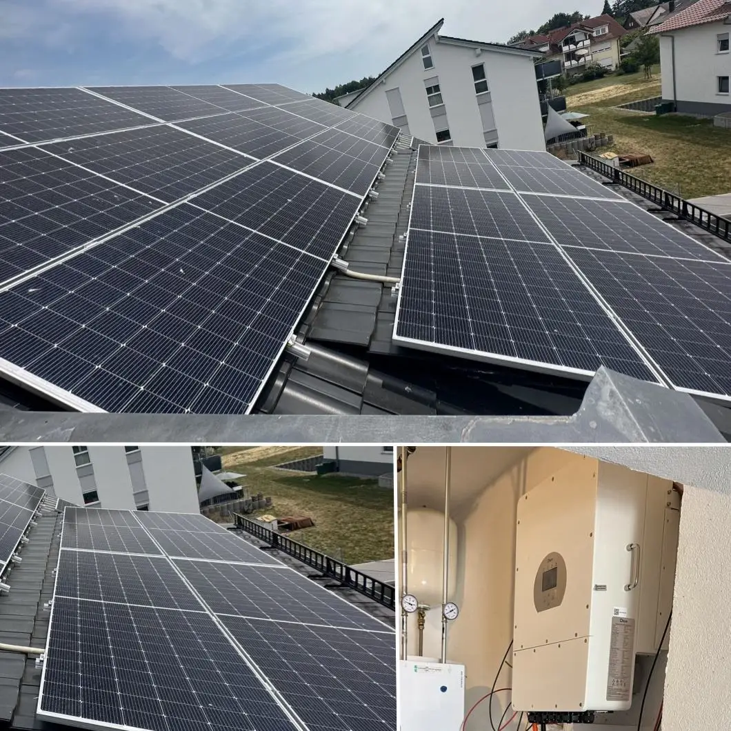 ชุดระบบพลังงานแสงอาทิตย์บ้านพลังงานแสงอาทิตย์ 10kw แบตเตอรี่ Hybrid Home Inverter แผงระบบ