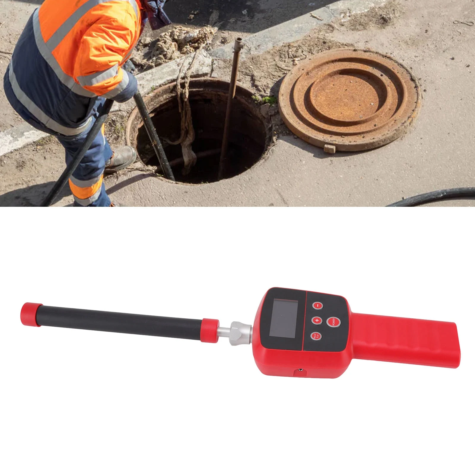 Pipe Inspection Receiver 512Hz Pipeline Detection Locator Built in Induction Coil Widely Used for Underground Cave Exploration