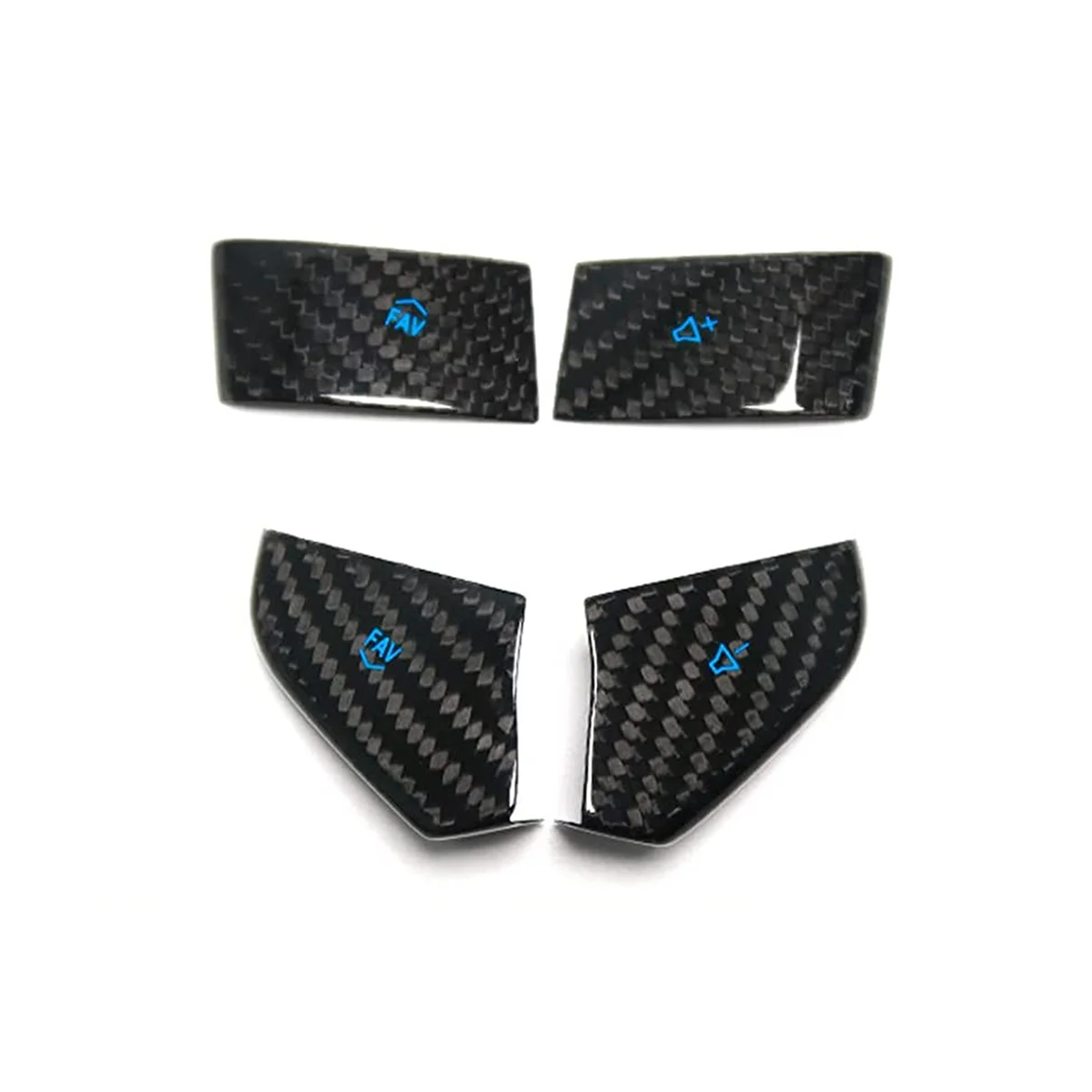 

Carbon Fiber Car Steering Wheel Button Sticker Trim for Chevrolet Corvette C8 2021-2023