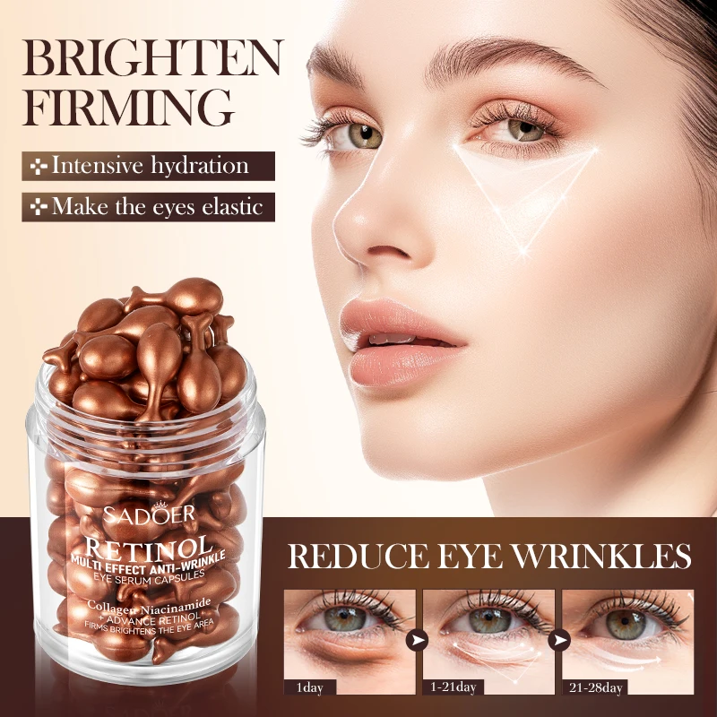 SADOER Retinol Multi-Effect Anti-Wrinkle Firming Capsules Eye Essence Anti-Aging Moisturizing Eye Skin Care