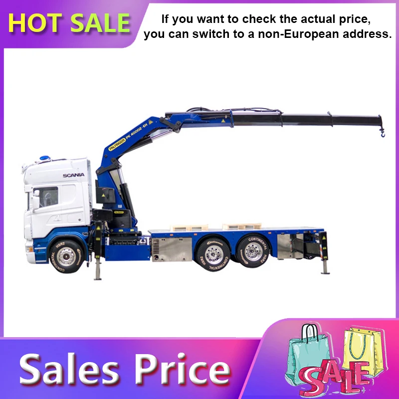 1/14 Truck Mounted Crane Remote Control Hydraulic Heavy Truck Crane Model Construction Machinery KIT Version Tamiya Car Model