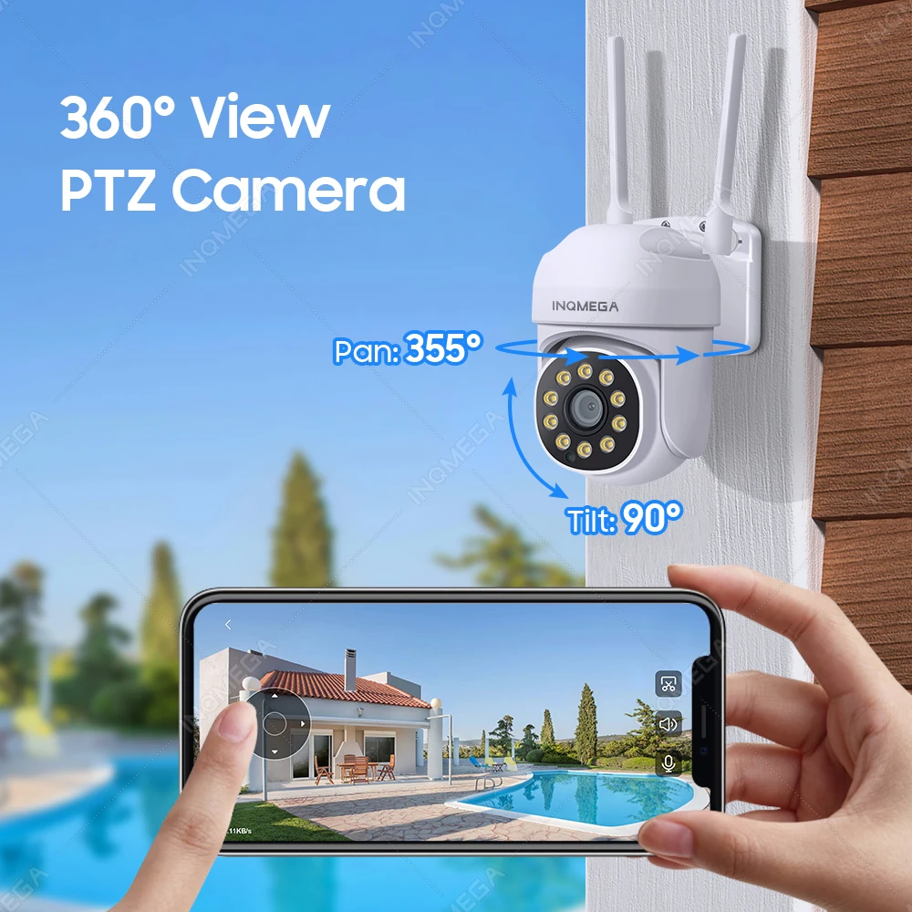 1080P IP Camera Ycc365 Plus Outdoor Home Security Auto Tracking AI Human Detection Camera WIFI CCTV Surveillance Camera