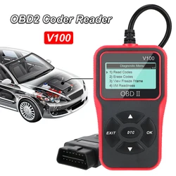 Digital Display 16 Pin V100 Auto Accessories OBD2 Code Reader OBD 2 Scanner Universal Car Diagnostic Tools