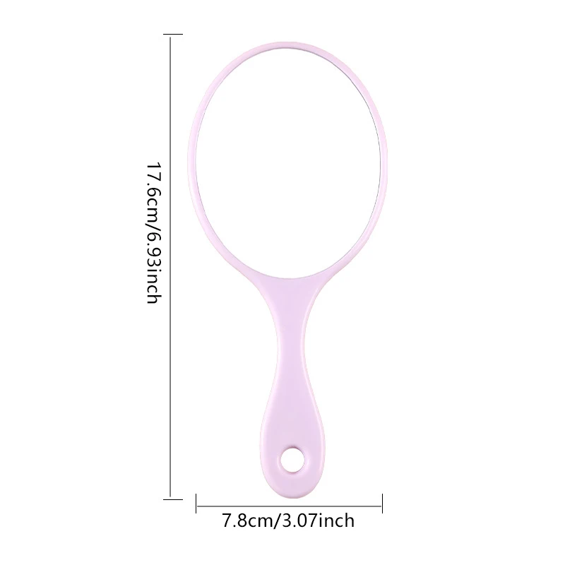 Miroir de maquillage à main rond miroir de vanité de maquillage avec poignée miroir à main SPA Salon miroirs compacts miroirs cosmétiques pour les femmes