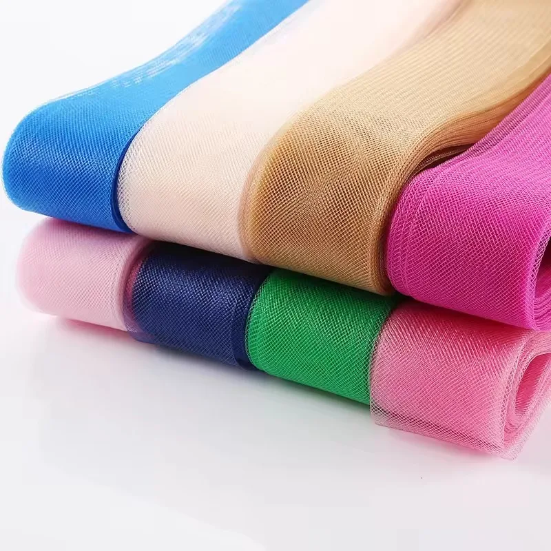 Millinery Trimming Horsehair Mesh Crinoline For Crafts Wedding Dress 25~200 Yard/lotMultiple Colors Available