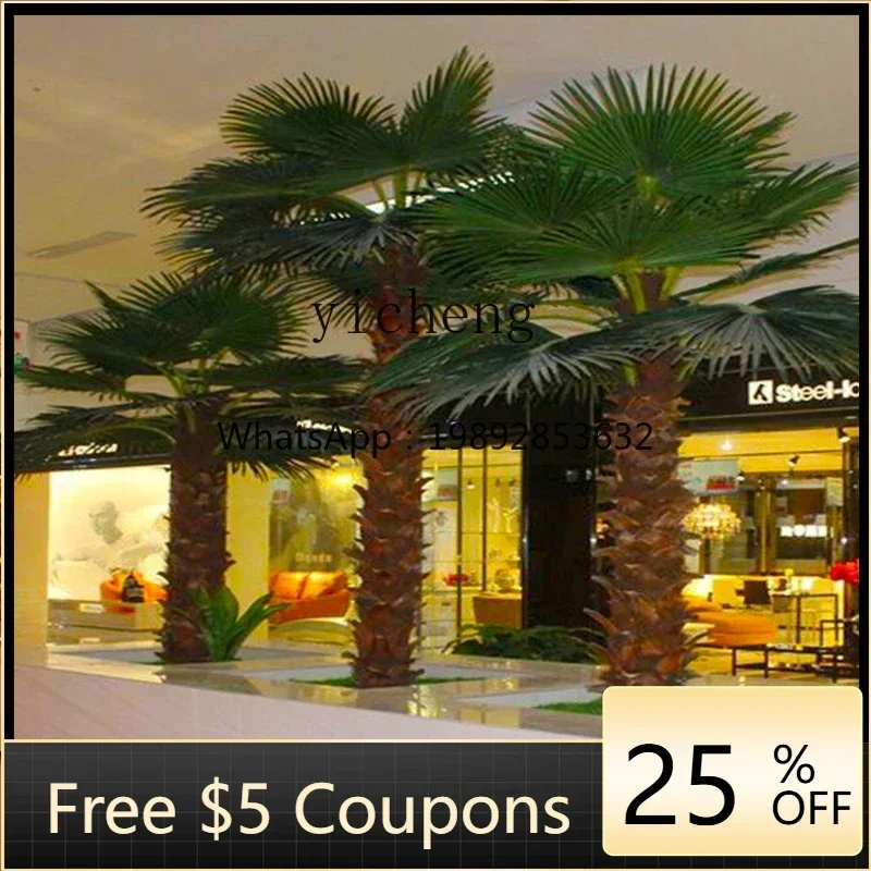 HYSLarge Artificial Palm Tree Artificial Landscape Tree Decoration Tropical False  Coconut