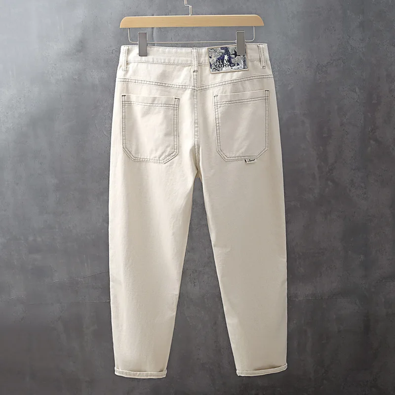 

Модные мужские джинсы Four Seasons в японском стиле, свободные прямые универсальные повседневные длинные брюки, уличные шаровары