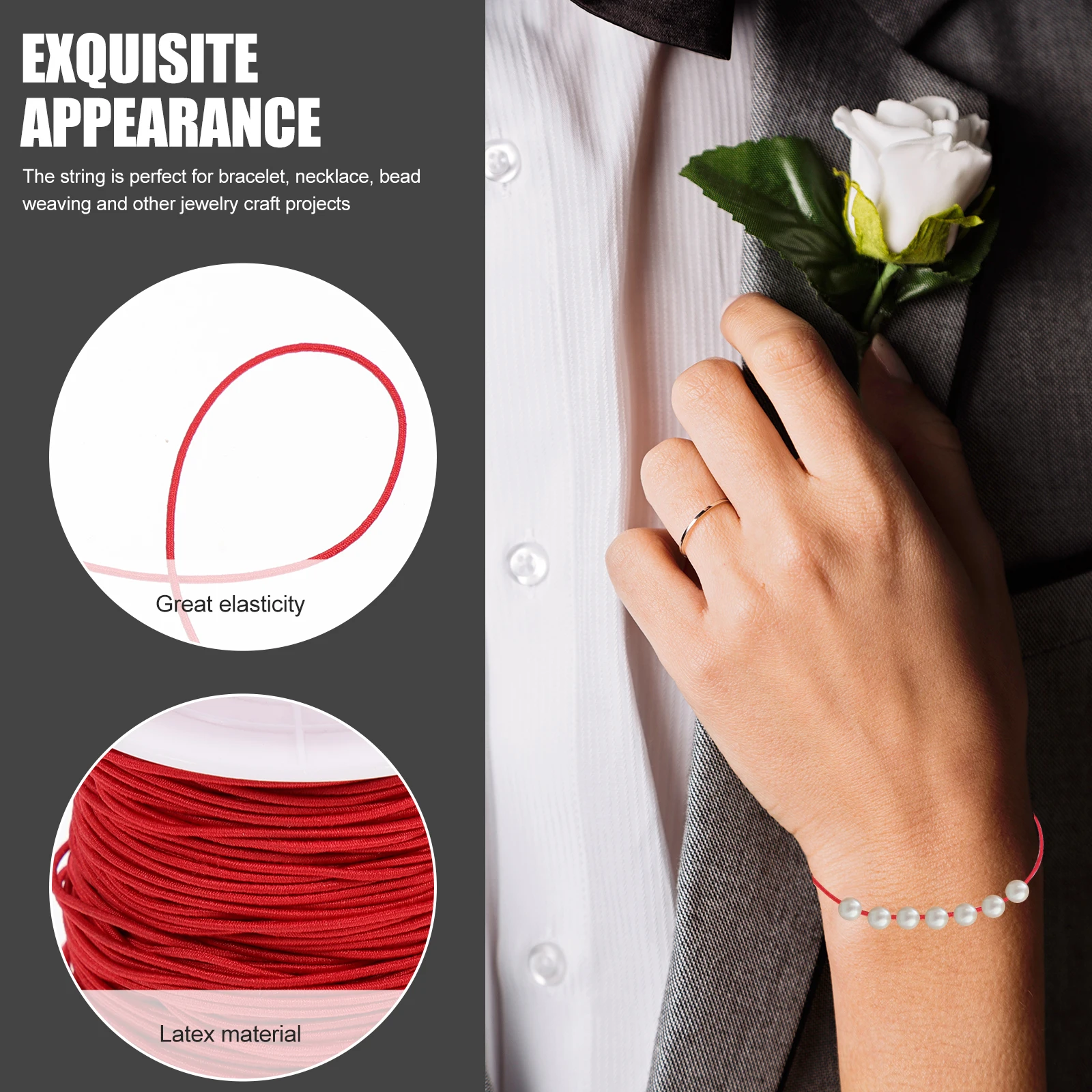 

Elastic Rope Rolls Stretchy String Bracelet Making Elastic String For Bracelets Thread Beaded Cord DIY Supplies Jewelry Craft