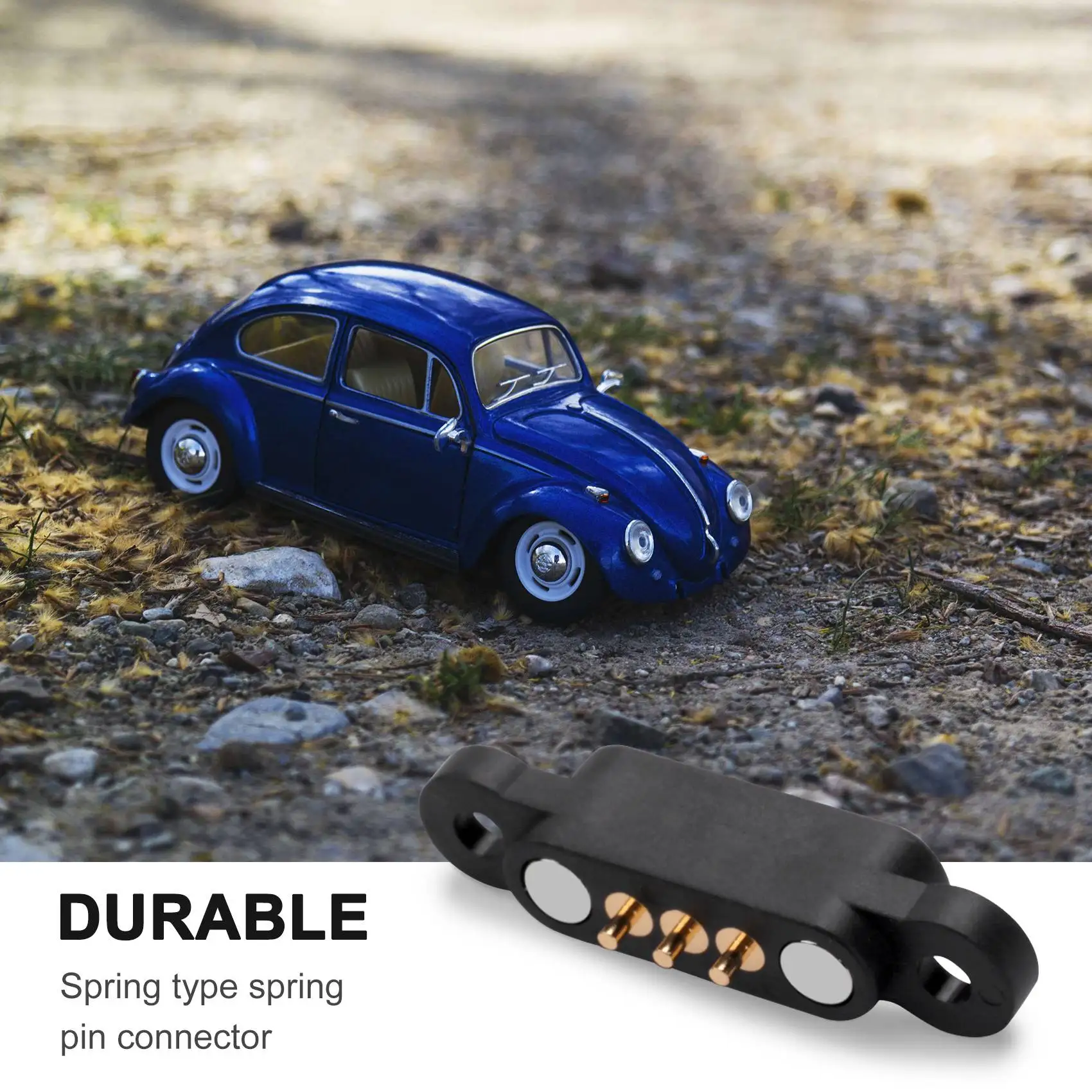 ABFN-5 Pairs Spring Loaded Magnetic Pogo Pin Connector 3 Positions Magnets Pitch 2.3MM Through Holes Male Female Probe