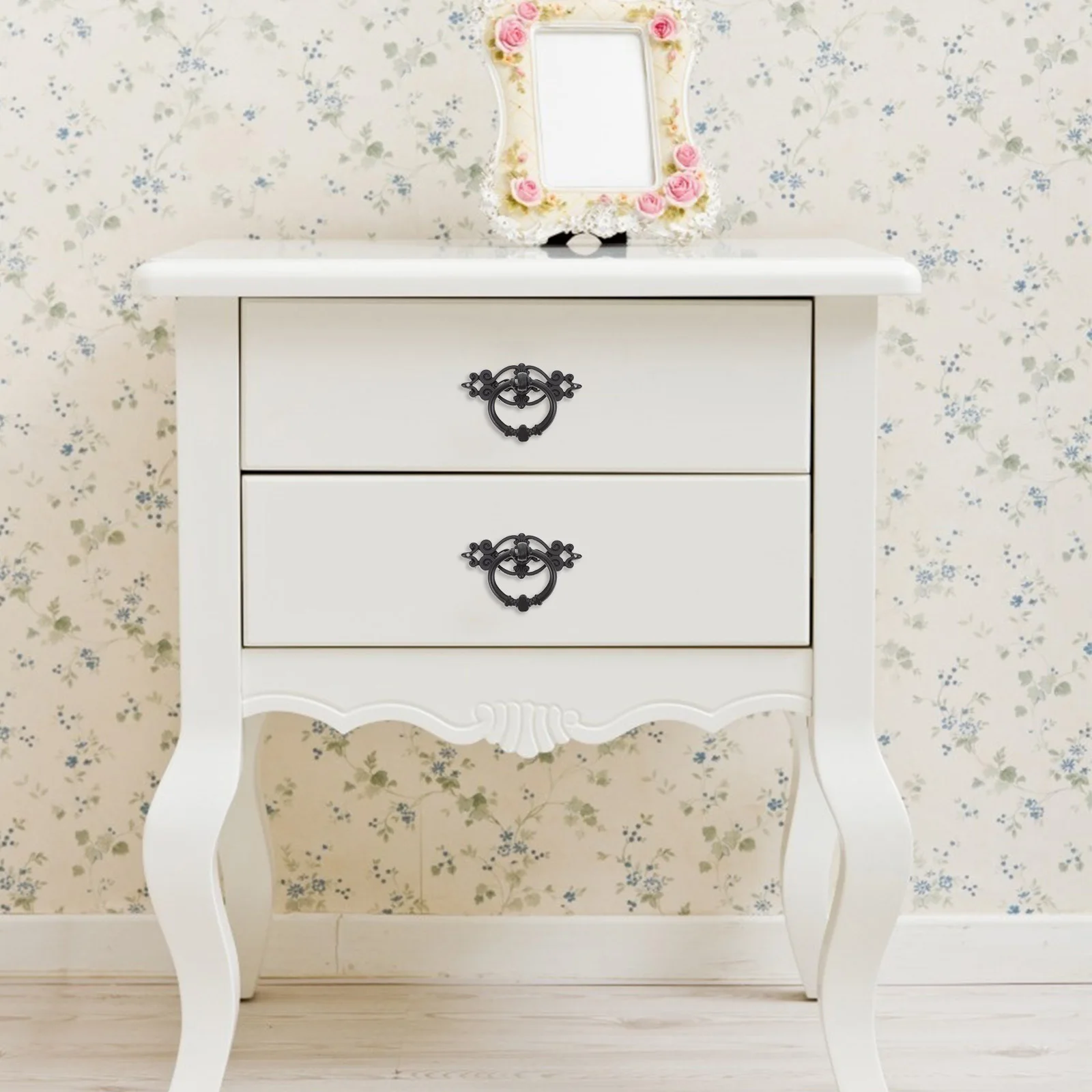 

6Pcs Retro Drawer Pulls Ring Alloy Cabinet Handles Wardrobe Door Pulls Ring Hardware Replacement Drawer Handles