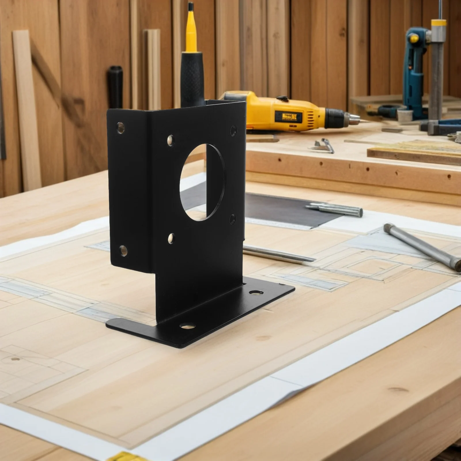 

4 шт., опора для стойки для перголы, сверхмощные кронштейны из нержавеющей стали, черные для 4x4, перила для деревянной стойки, якорное основание для улицы