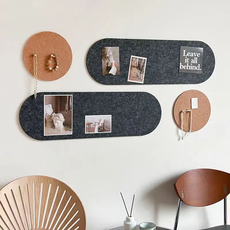 European Style Photo Felt Board Stickers Keys Jewelry Storage Kindergarten Wall Stickers Bedroom Decoration Felt Self-adhesive