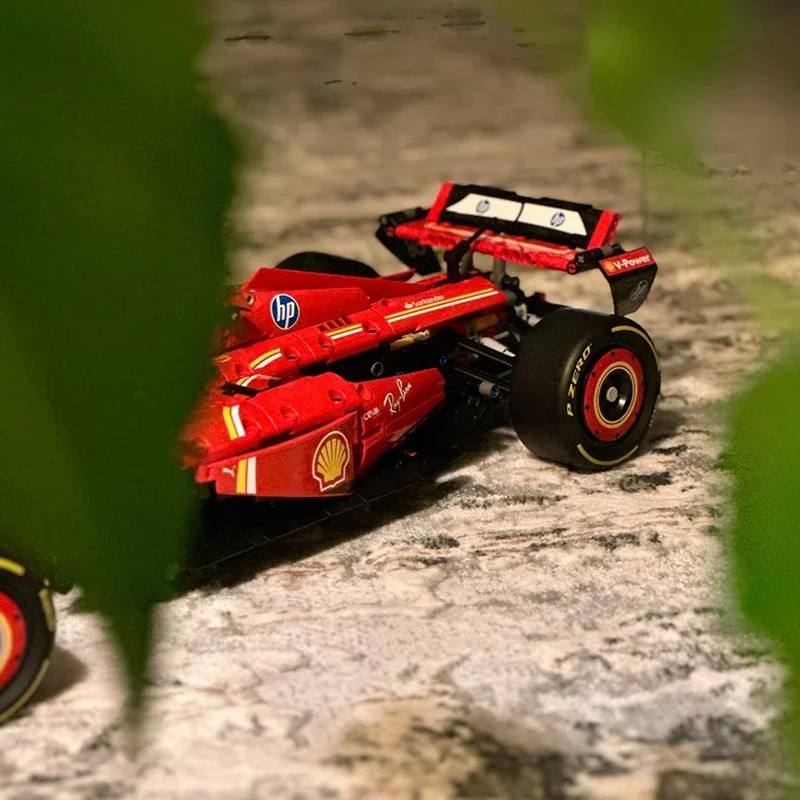 Raumdekoration 1361 Teile Rotes Sportrennwagen-Bausteinset Superauto-Bausteine Geburtstags- und Weihnachtsgeschenk für Erwachsene – Detail 4