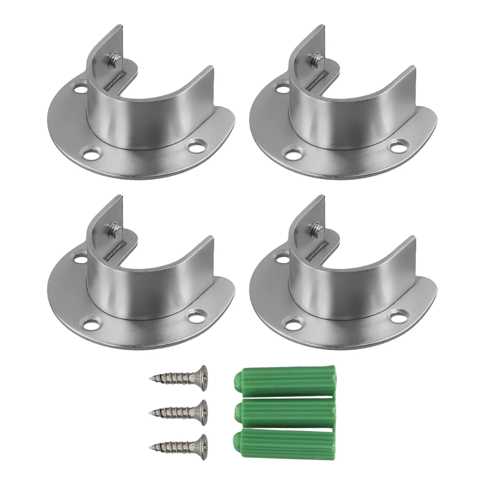 

Home Organization Silver Finish Flange Kit Moisture Resistant Shelf Support Mounting System Rustproof Material Stable Support